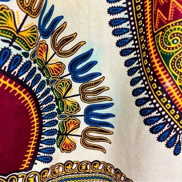 Kara Chic by NF Dashiki Maxi Skirt One Size African Print Cotton Boho Festival - Picture 5 of 11